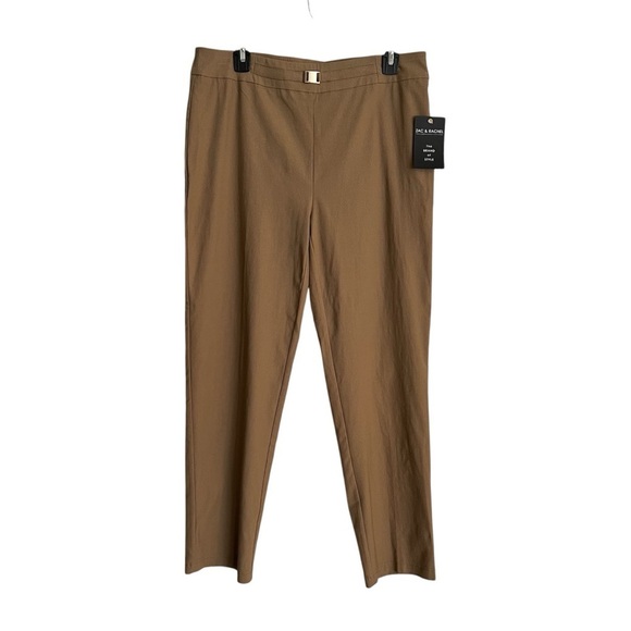 NWT Zac & Rachel Camel Oat Pull On Pants Size 12 - Picture 2 of 12